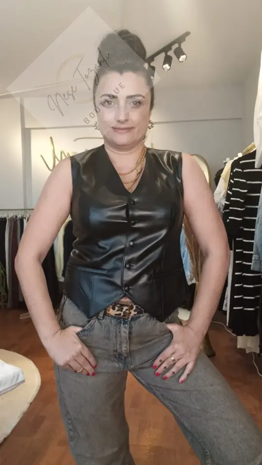 Yüksek Bel Bol Paça Gri Jeans