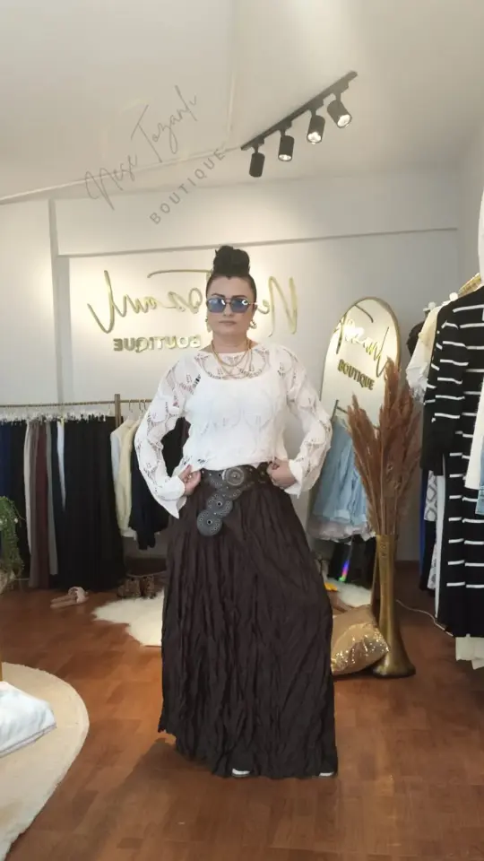 Bohem Ajurlu (Delikli) Desenli Triko Bluz