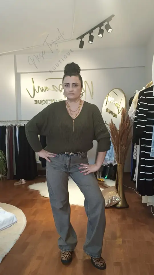 Yüksek Bel Füme Palazzo Jean Pantolon | Yıkamalı Gri & Bol Paça